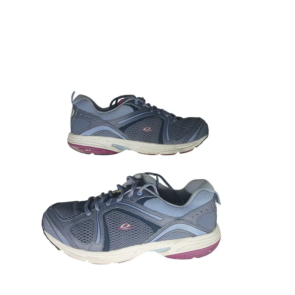 Easy Spirit Sezamper Walking Sneakers 10W Blue Pink Mesh Leather Athletic Shoes